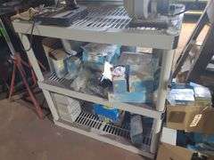 2 Plastic Shelving Units (Contents Not Included)