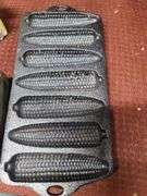 James Locke Jeweler Cheese Tray, Spread Set, Old Mountain Cast Iron Corn Bead Pan, Large Cheese Spead Knife