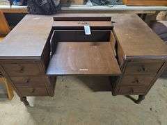 Baker Office Furniture Co Desk with Tip-Out Secretary