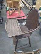 Vintage Children's Rocking Chair And High Chair