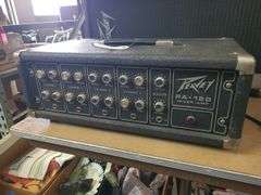 2 Peavey Speakers And Peavey PA-120 Mixer Amp