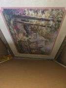 2 Boxes of Hanging Wall Pictures, Decor, Craft Supplies