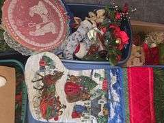 7 Boxes of Christmas Decor