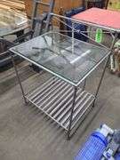 Glass Top Metal Stand