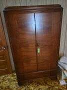 Cedar Lined Armoire Approx 40" x 20" x 67" Tall (Pickup At End Of Auction) Contents Excluded