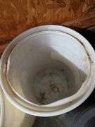 2 White Plastic Drums No Lids