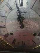 Stellar 31-Day Wood Case Pendulum Clock, Collectible 6" Vintage Avon China Ivory Porcelain Winter Rose Mantel Table Clock