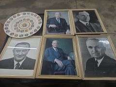 Framed Pictures Of Presidents, Decorative Plates