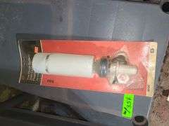 4 Plastic Shelving Sections, Headlights, PVC Pipe, Copper Pipe, And Ballcocks