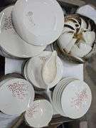 Vintage Edwin Knowles, Lacquer Blossom Dinnerware Set (Approx 90 Pcs)
