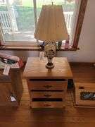 3 Drawer Night Stand And Lamp