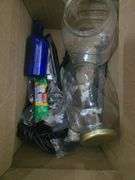 3 Boxes, Picture Frames, Figurines, Table Covers, Cookie Jar, Hot Wheels, Sign,  And Decor