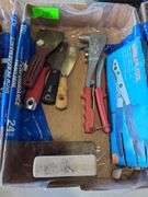 Four Scrapers, Rivets Gun, Nibbler and Concrete Finishing Tool