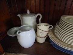 2 Shelves Of Assorted Dishes