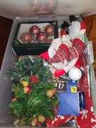 Plastic Organizer And Christmas Decor