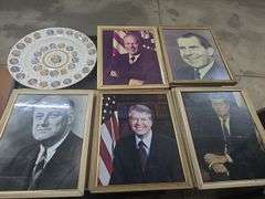 Framed Pictures Of Presidents, Decorative Plates
