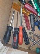 Box Of Assorted Screwdrivers
