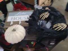 Halloween Costumes, Table Cloth, Wreath, And Decor