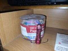 Desk And Contents, Card Stock, Paper, And Lamps (Some Damage)