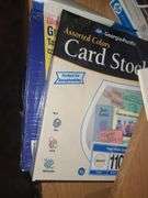 Desk And Contents, Card Stock, Paper, And Lamps (Some Damage)