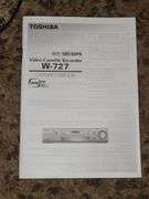 Toshiba Video Cassette Recorder With Manual
