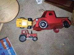 2 Boxes Of Office Supplies, Shelf Liner, Size 6 Crocs, Cash Drawer, Shower Curtain, And Painted Saw Blades