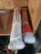 Mailboxes, Shovel, Broom, Squeegee, And Partial Bottles Of Wood Finish