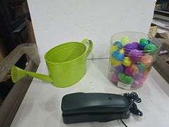 4 Boxes Decor, Tins, Party Lights, Easter Eggs, Watering Can