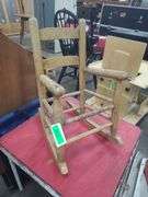 Vintage Children's Rocking Chair And High Chair
