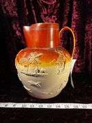 Two-Tone Glaze Doulton Jug with English Countryside Scenes