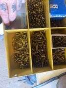 2 Metal Boxes (1 of Brass Bolts, 1 is Empty)