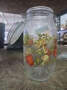 Glass Canister with Hinge Lid