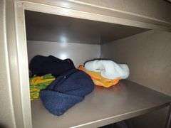 Contents Of Metal Cabinet Only Men's & Women's Coats,Hats,Gloves Approx Med.