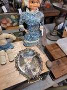 2 Antique Children Chairs,Ty Beanie, Dolls, Tambourines, Mirror