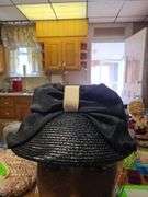 Vintage Black Hat W/ Bow