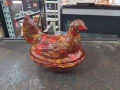 Vintage Hen On A Nest (Chipped)