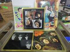 Metal Beatles Signs, Betty Boop, Pepsi, Box of Rug Beaters, Christmas Decor