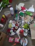 Box Of Cooking Utensils, Bottles, Cups, Ice Trays