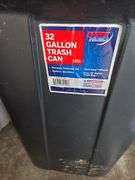 2 Black Trash Cans W/ Wheels