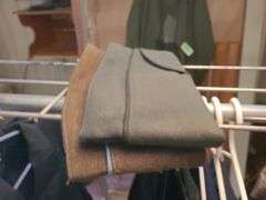 Sizes S, And 36R Army Jackets, Black Jacket, 3 Hats And 2 Pairs Of Pants