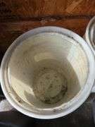 2 White Plastic Drums No Lids