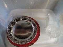 Silver Plated Serving Set,Tray In Box , Plastic Party Serving Set