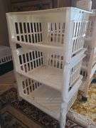 3 Plastic Organizers On Casters
