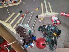 Metal Beatles Signs, Betty Boop, Pepsi, Box of Rug Beaters, Christmas Decor