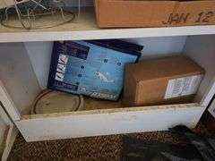 Metal Cabinet & Contents