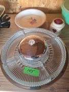 Lazy Susan Serving Platter, Knowles Utility Ware Dish.