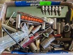 Assorted Sockets and Ratchets, Various Sizes and Manufacturers