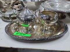 Assorted Silver on Copper and Plated Dunner Service Pieces, 11pcs
