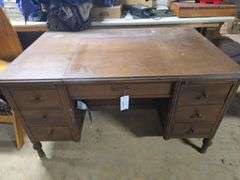 Baker Office Furniture Co Desk with Tip-Out Secretary