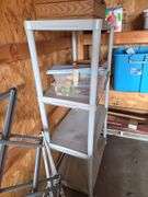 4 Shelf Plastic Shelving Unit Approx 5' Contents Excluded